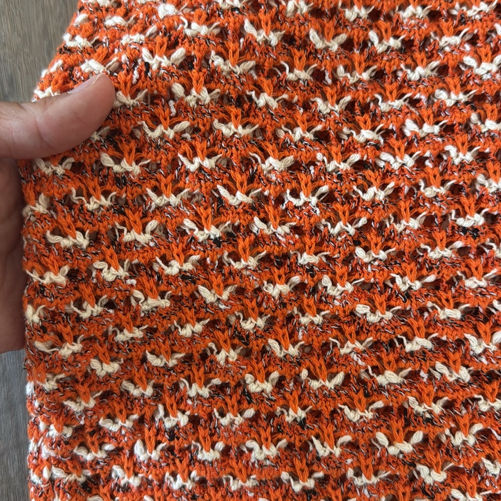 Zara Charming Orange Knit Kids Dress - Picture 6 of 7
